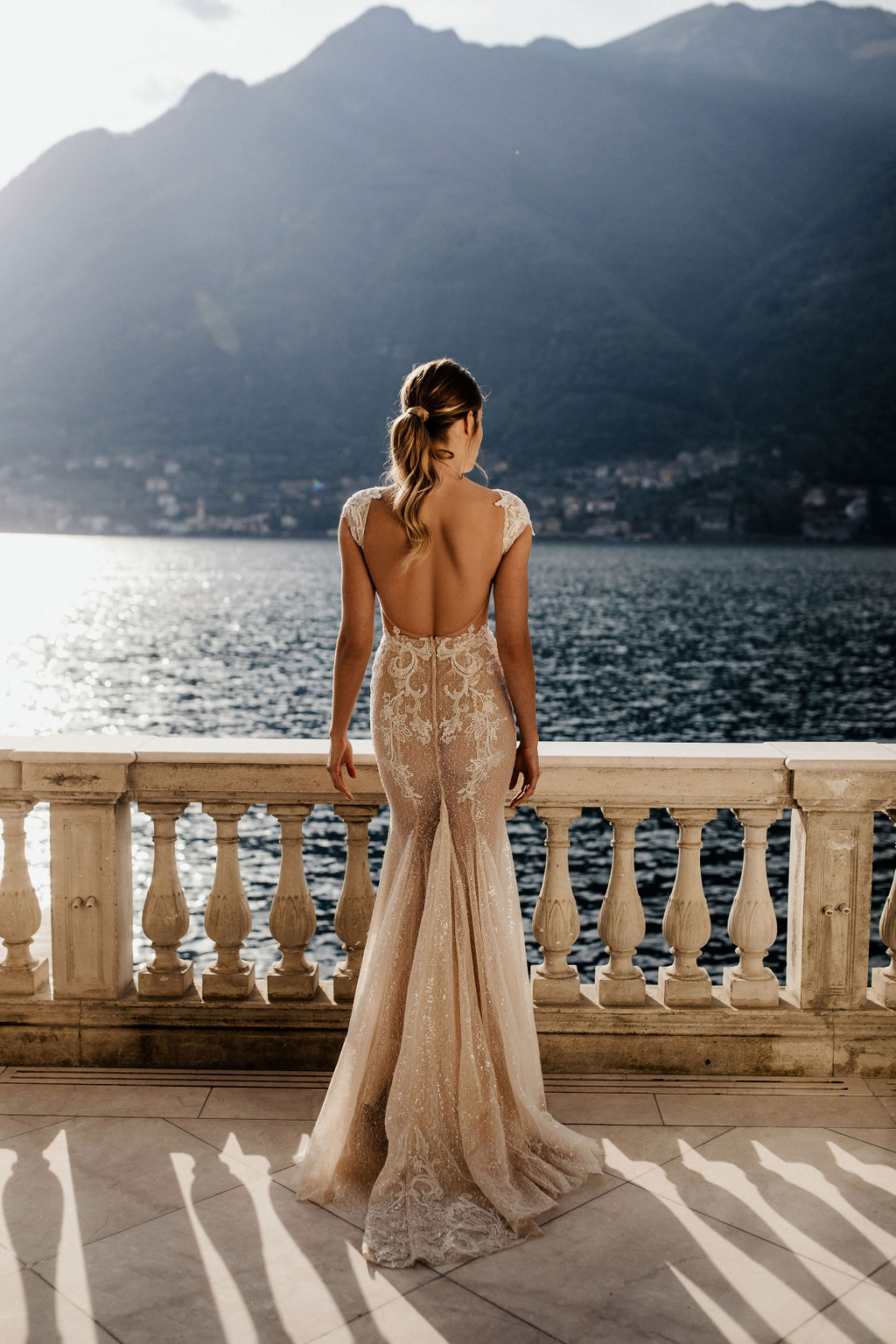 Elegant Engagement Dress V Neck Short Sleeves Backless Natural Waist F –  Dbrbridal